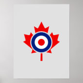 Canadian Maple Leaf Roundel Mod Abzeichen Poster (Vorne)