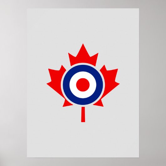 Canadian Maple Leaf Roundel Mod Abzeichen Poster (Vorne)