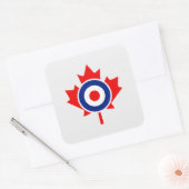 Canadian Maple Leaf Roundel Mod Abzeichen Quadratischer Aufkleber (Umschlag)