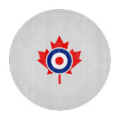 Canadian Maple Leaf Roundel Mod Abzeichen Schneidebrett (Vorderseite)