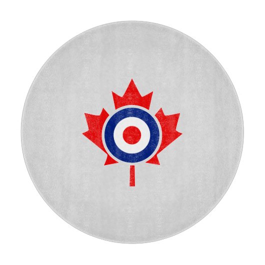 Canadian Maple Leaf Roundel Mod Abzeichen Schneidebrett (Vorderseite)