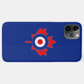 Canadian Maple Leaf Roundel Mod auf blau Case-Mate iPhone Hülle (Rückseite (Horizontal))