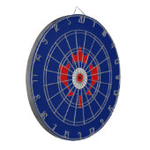 Canadian Maple Leaf Roundel Mod auf blau Dartscheibe (Vorderseite Links)