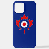 Canadian Maple Leaf Roundel Mod auf blau iPhone Hülle (Rückseite)