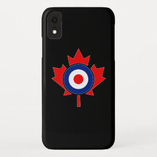 Canadian Maple Leaf Roundel Mod auf schwarz iPhone XR Hülle
