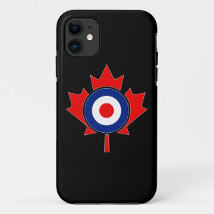 Canadian Maple Leaf Roundel Mod auf schwarz iPhone 11 Hülle