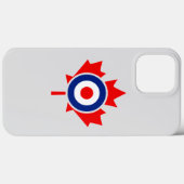 Canadian Maple Leaf Roundel Mod BLUE Case-Mate iPhone Hülle (Rückseite (Horizontal))