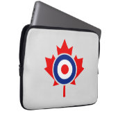 Canadian Maple Leaf Roundel Mod BLUE Laptopschutzhülle (Vorne Rechts)