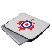 Canadian Maple Leaf Roundel Mod BLUE Laptopschutzhülle (Vorne Knopf)