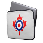 Canadian Maple Leaf Roundel Mod BLUE Laptopschutzhülle (Vorderseite Links)