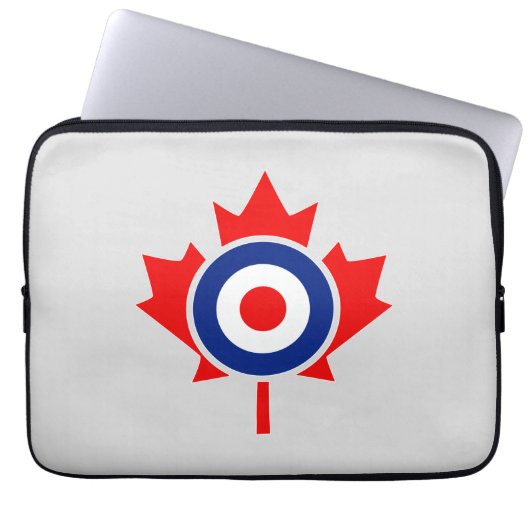 Canadian Maple Leaf Roundel Mod BLUE Laptopschutzhülle (Vorderseite)