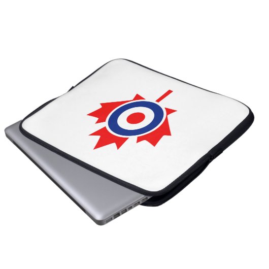 Canadian Maple Leaf Roundel Mod CANADA Laptopschutzhülle (Vorne Knopf)