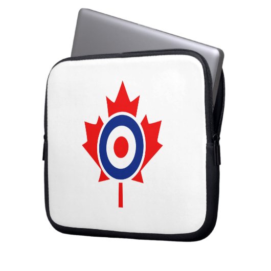 Canadian Maple Leaf Roundel Mod CANADA Laptopschutzhülle (Vorderseite Links)