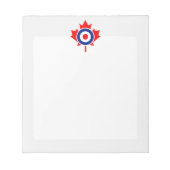 Canadian Maple Leaf Roundel Mod CANADA Notizblock (Vorderseite)