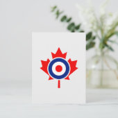 Canadian Maple Leaf Roundel Mod CANADA Postkarte (Stehend Vorderseite)