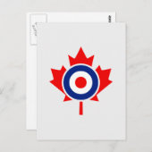 Canadian Maple Leaf Roundel Mod CANADA Postkarte (Vorne/Hinten)