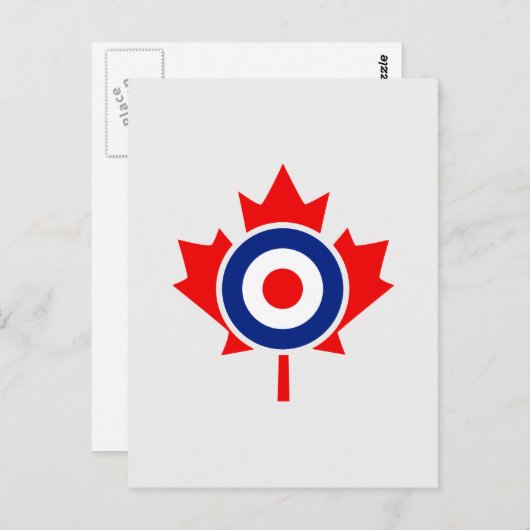 Canadian Maple Leaf Roundel Mod CANADA Postkarte (Vorne/Hinten)