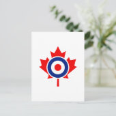 Canadian Maple Leaf Roundel Mod CANADA Postkarte (Stehend Vorderseite)