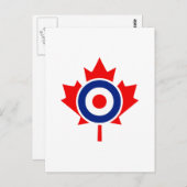 Canadian Maple Leaf Roundel Mod CANADA Postkarte (Vorne/Hinten)