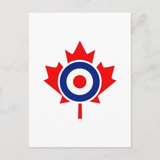 Canadian Maple Leaf Roundel Mod CANADA Postkarte (Vorderseite)