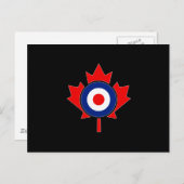 Canadian Maple Leaf Roundel Mod CANADA Postkarte (Vorne/Hinten)
