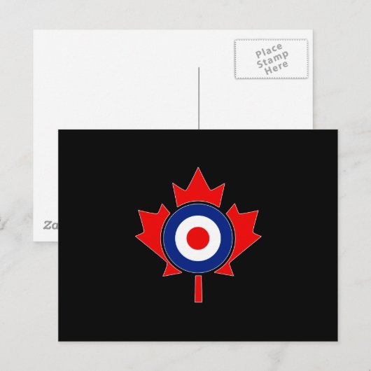 Canadian Maple Leaf Roundel Mod CANADA Postkarte (Vorne/Hinten)