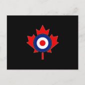 Canadian Maple Leaf Roundel Mod CANADA Postkarte (Vorderseite)