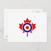 Canadian Maple Leaf Roundel Mod CANADA Postkarte (Vorne/Hinten)