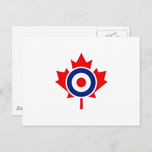 Canadian Maple Leaf Roundel Mod CANADA Postkarte (Vorne/Hinten)