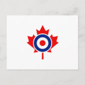 Canadian Maple Leaf Roundel Mod CANADA Postkarte (Vorderseite)