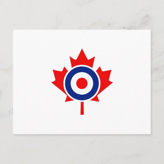 Canadian Maple Leaf Roundel Mod CANADA Postkarte (Vorderseite)