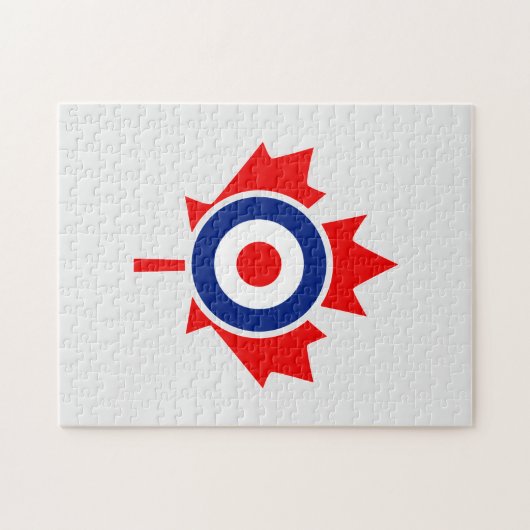 Canadian Maple Leaf Roundel Mod CANADA Puzzle (Horizontal)