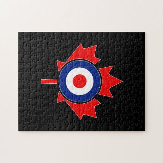 Canadian Maple Leaf Roundel Mod CANADA Puzzle (Horizontal)