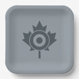 Canadian Maple Leaf Roundel Mod Graphic Pappteller