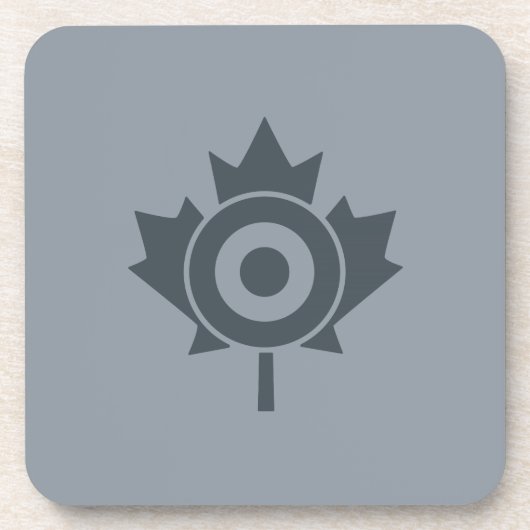 Canadian Maple Leaf Roundel Mod Graphic Untersetzer (Vorderseite)