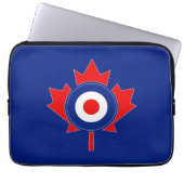 Canadian Maple Leaf Roundel Mod marineblau Laptopschutzhülle (Vorderseite)