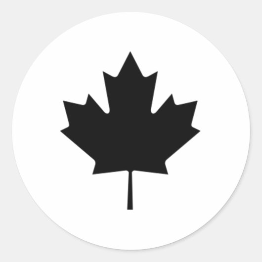 Canadian Maple Leaf Runder Aufkleber (Vorderseite)