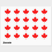 Canadian Maple Leaf Runder Aufkleber (Blatt)