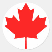 Canadian Maple Leaf Runder Aufkleber (Vorderseite)