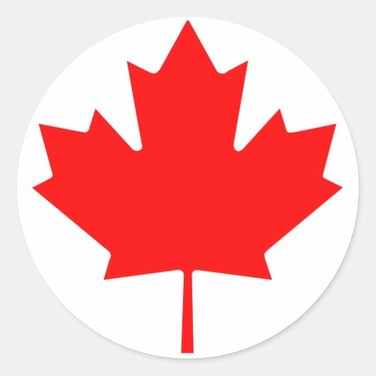 Canadian Maple Leaf Runder Aufkleber (Vorderseite)