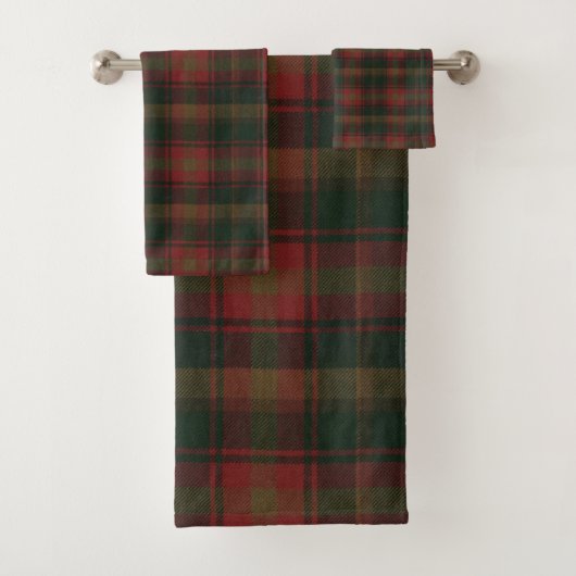 Canadian Maple Leaf Tartan Badhandtuch Set (Insitu)