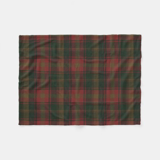 Canadian Maple Leaf Tartan Blanket Fleecedecke (Vorderseite (Horizontal))