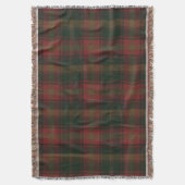 Canadian Maple Leaf Tartan Throw Blanket Decke (Vorderseite Vertikal)