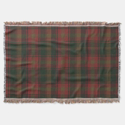 Canadian Maple Leaf Tartan Throw Blanket Decke (Vorderseite)