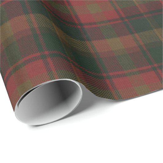 Canadian Maple Leaf Tartan Wrapping Paper Geschenkpapier (Rolleneckpunkt)