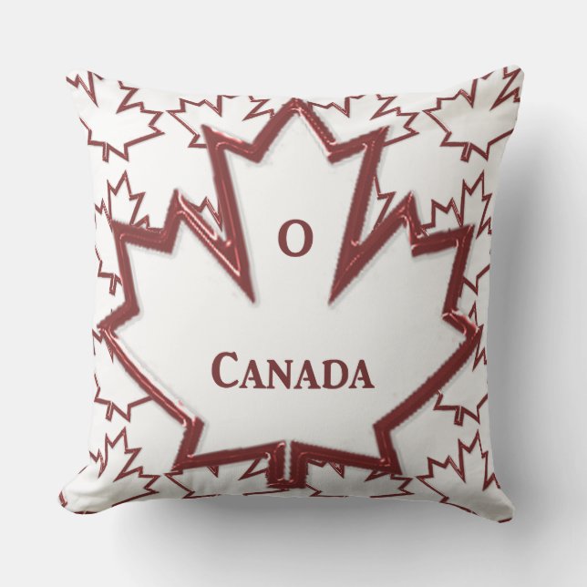 Canadian Maple Leaf Throw Kissen (Vorderseite)