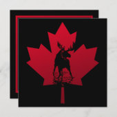 Canadian Maple Leaf und Elche Einladung (Vorne/Hinten)