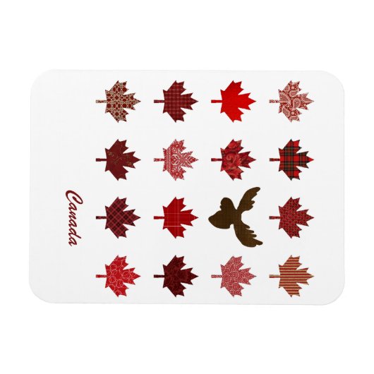 Canadian Maple Leaf und Elche Magnet (Horizontal)