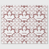 Canadian Maple Leaf Wrapping Paper Geschenkpapier (Flach)