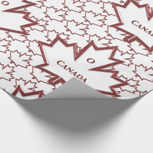 Canadian Maple Leaf Wrapping Paper Geschenkpapier (Ecke)
